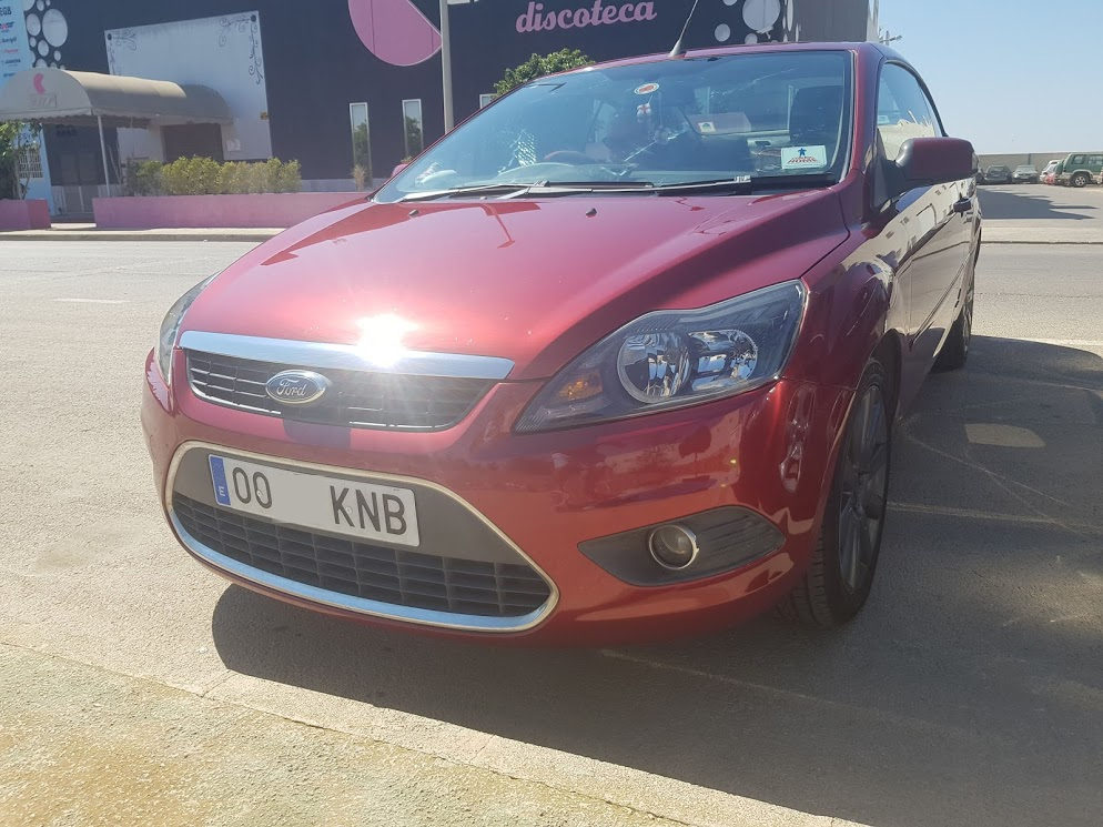 Ford Focus CC with new Spanish registration plates fitted Ford Focus CC